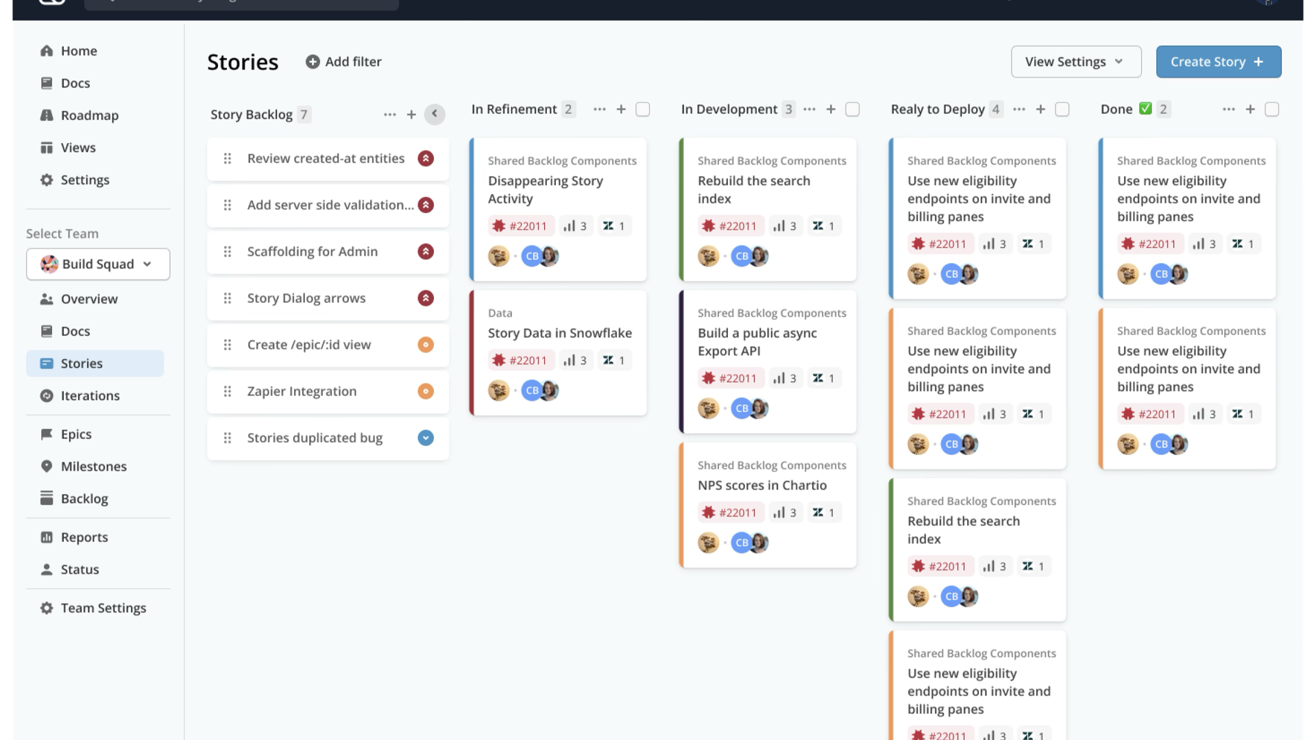 Shortcut product interface used as a visual anchor for design org transformation.