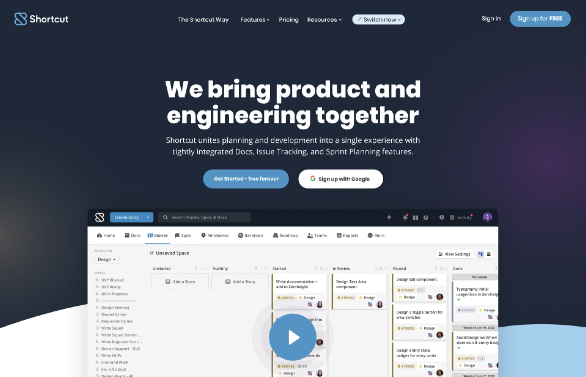 Shortcut homepage after redesign with a clearer product story and stronger brand